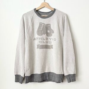Hugo Guiness x J.Crew Men's Gray Sweatshirt Size M Athletic Club Boxing Gloves